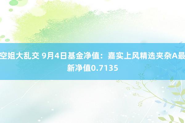 空姐大乱交 9月4日基金净值：嘉实上风精选夹杂A最新净值0.7135