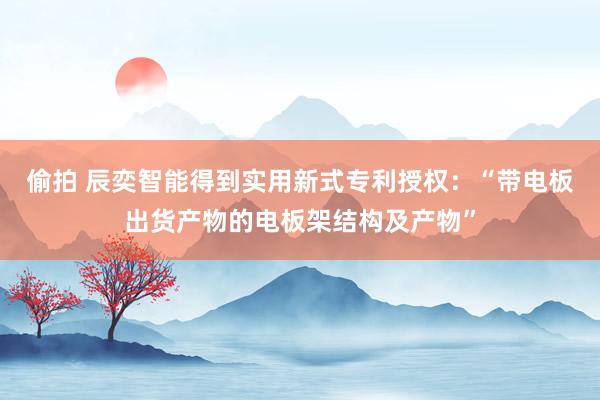 偷拍 辰奕智能得到实用新式专利授权：“带电板出货产物的电板架结构及产物”