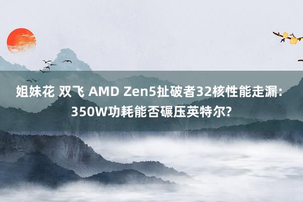 姐妹花 双飞 AMD Zen5扯破者32核性能走漏: 350W功耗能否碾压英特尔?